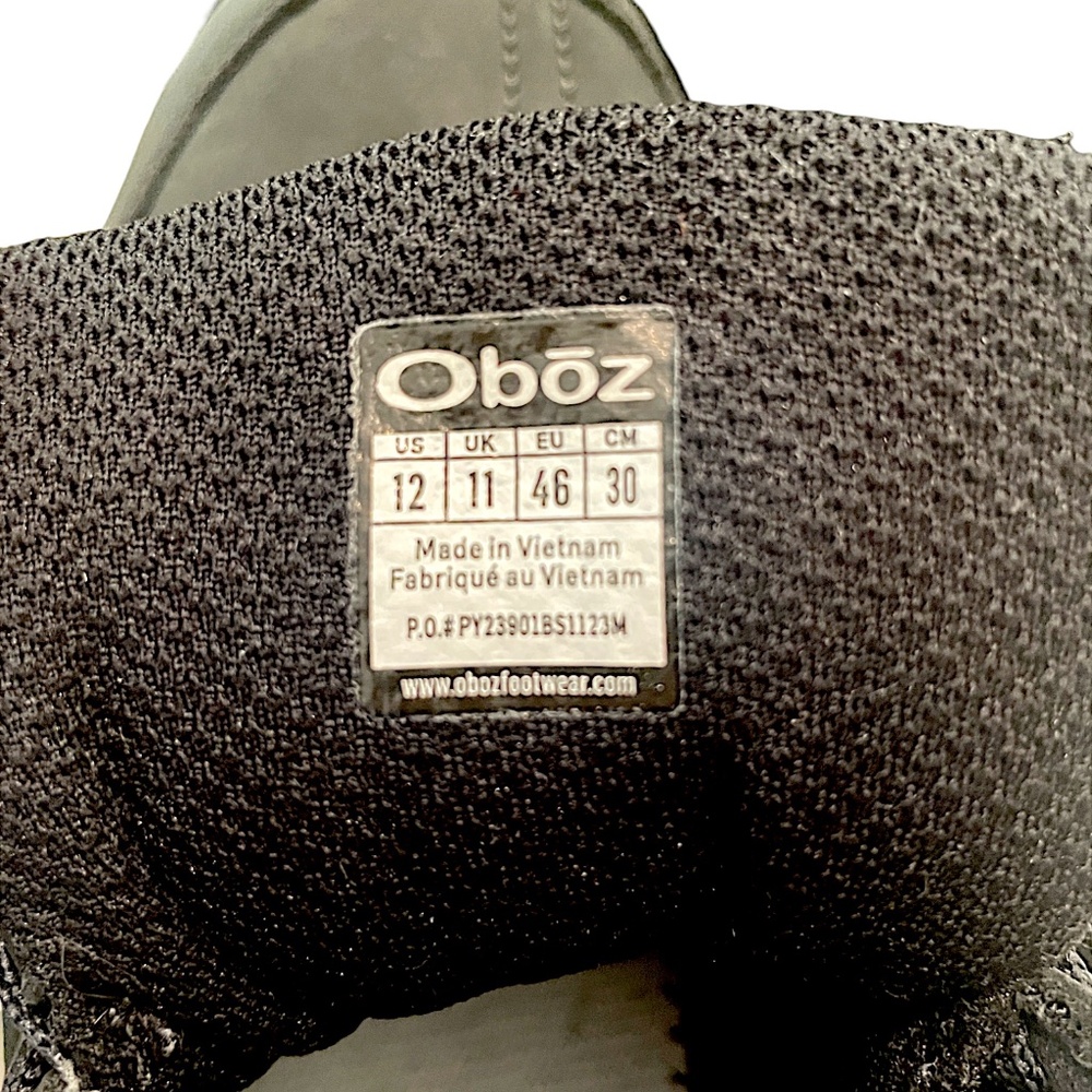 Oboz Men's Sawtooth X Low Hiking Shoes, Black Sea, Size 12 - Picture 9 of 10